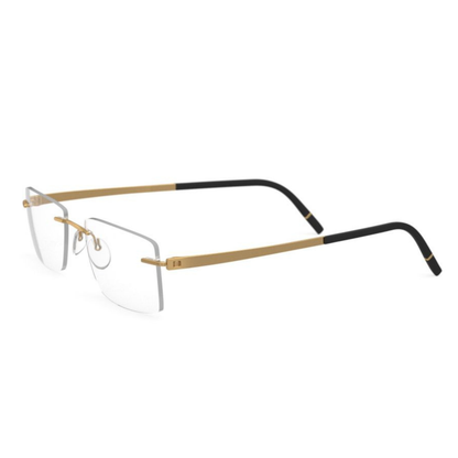 Silhouette Momentum 5529 unisex rimless rectangle optical frame with lightweight minimalist design and premium craftsmanship.