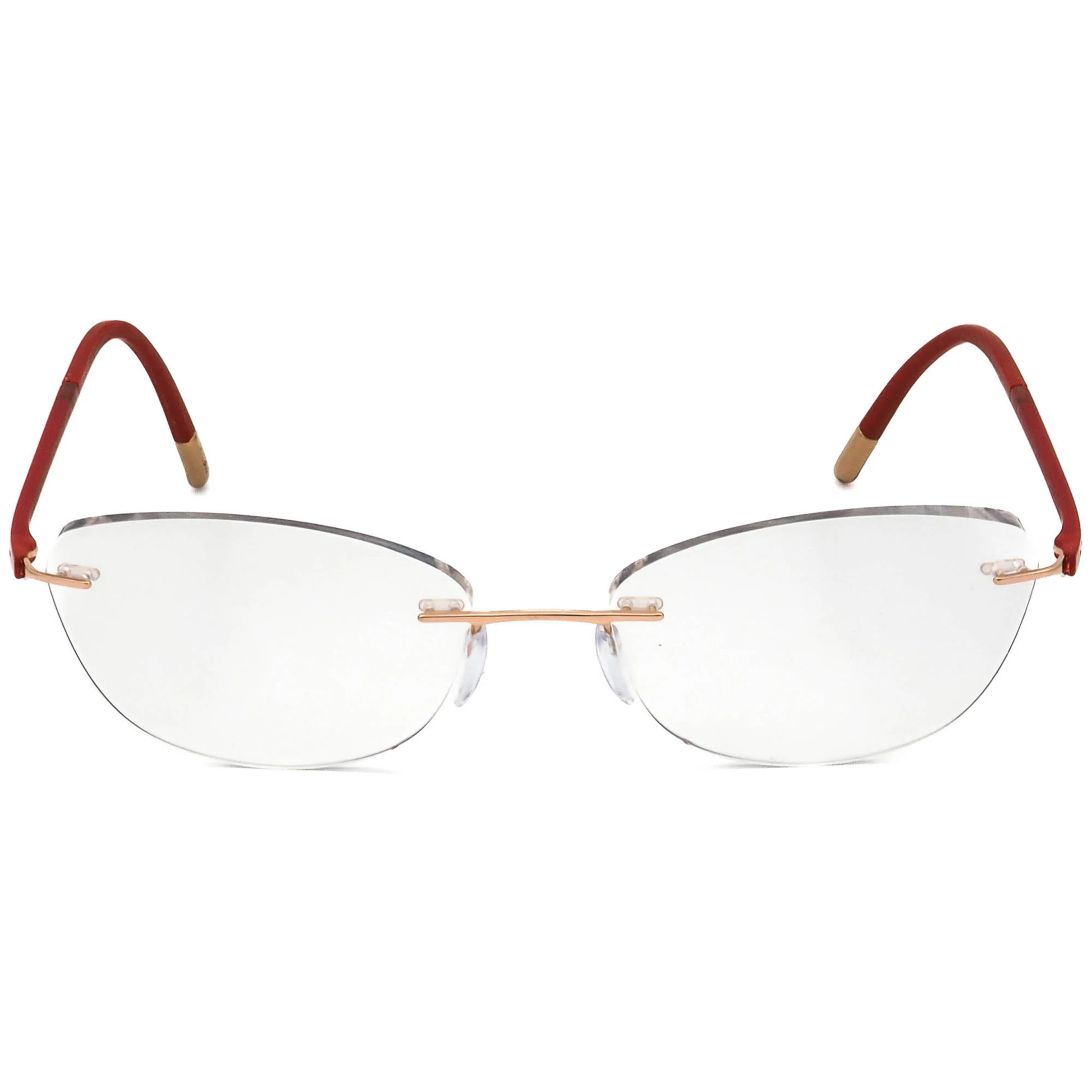 Silhouette SIL5479 women's cat-eye rimless optical frame crafted from lightweight Hightech Titanium.