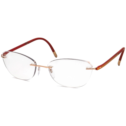 Silhouette SIL5479 women's cat-eye rimless optical frame crafted from lightweight Hightech Titanium.