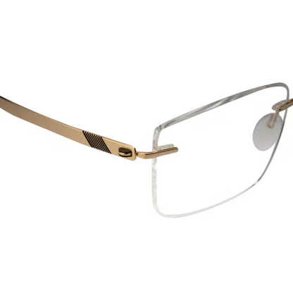 Silhouette SIL5558 unisex rectangle titanium rimless optical frame with lightweight luxury design.