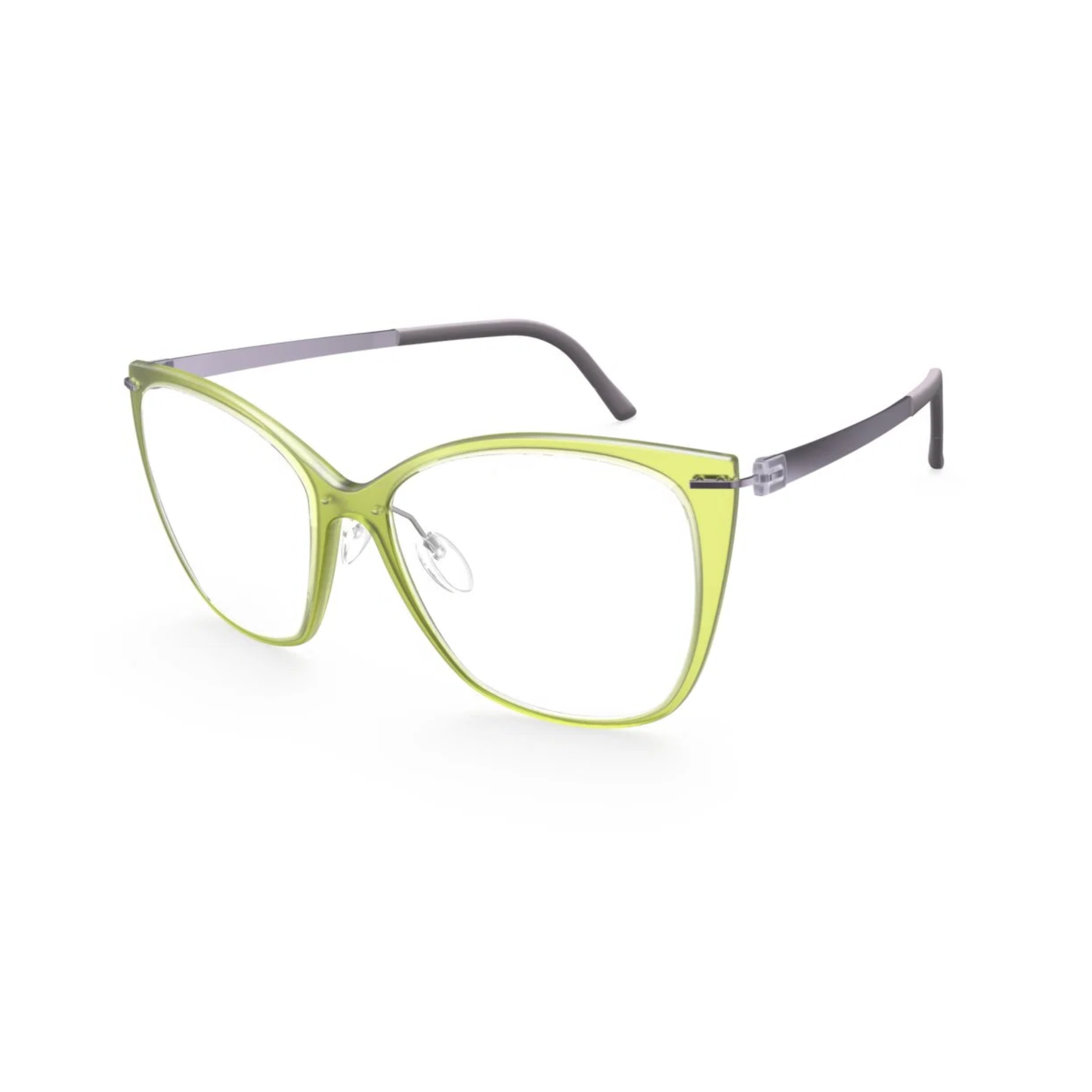 Silhouette SPX1610 women's cat-eye titanium optical frame featuring a lightweight luxury design.