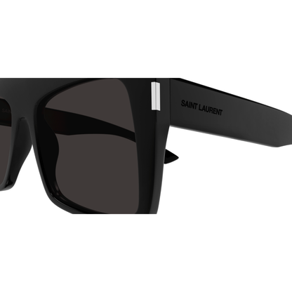 SL651 Vitti black square acetate sunglasses with black lenses