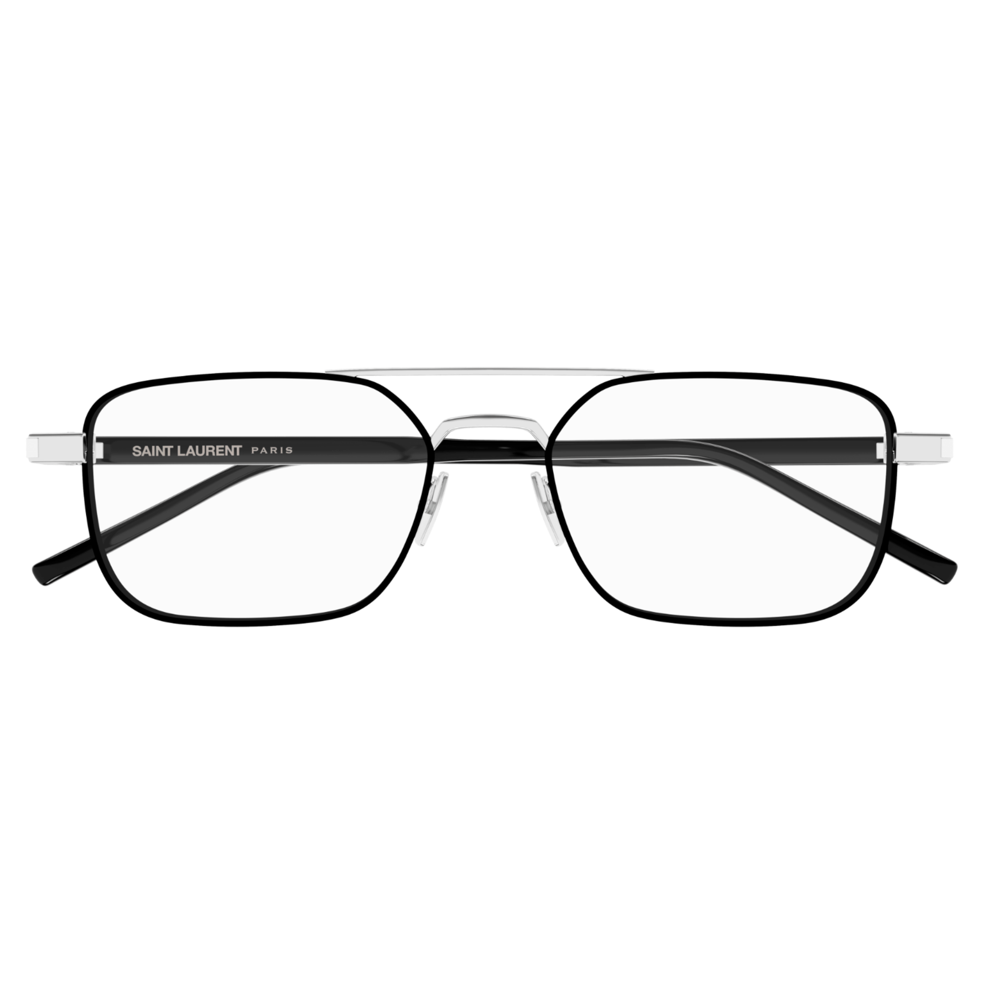 SL780 silver metal full-frame aviator eyeglasses for men and women