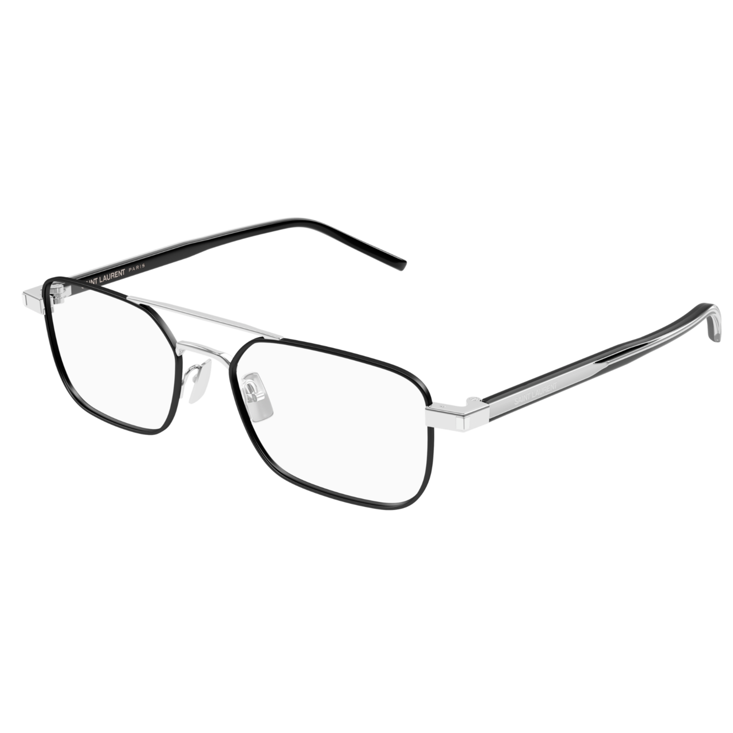 SL780 silver metal full-frame aviator eyeglasses for men and women