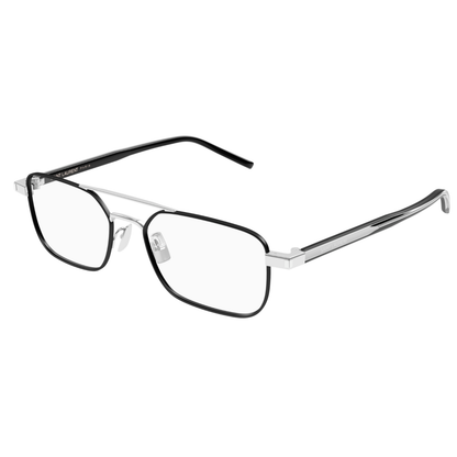 SL780 silver metal full-frame aviator eyeglasses for men and women