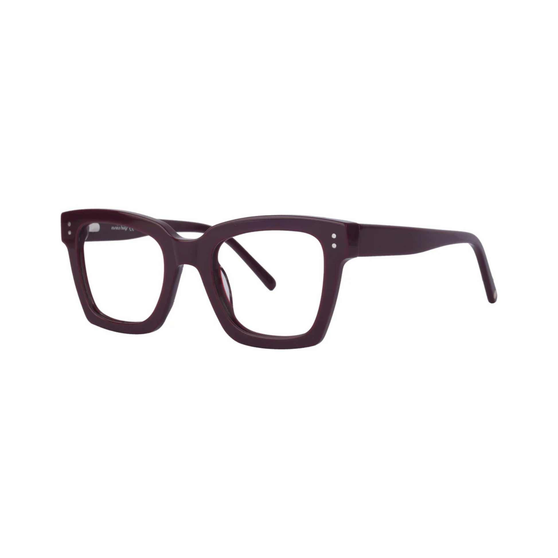 Stella Wine/C5 designer cat-eye optical frame with lightweight full-rim construction for elegant everyday prescription eyewear.