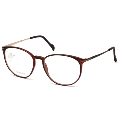 Stepper SI20050 unisex round titanium optical frame with lightweight construction and refined contemporary styling.