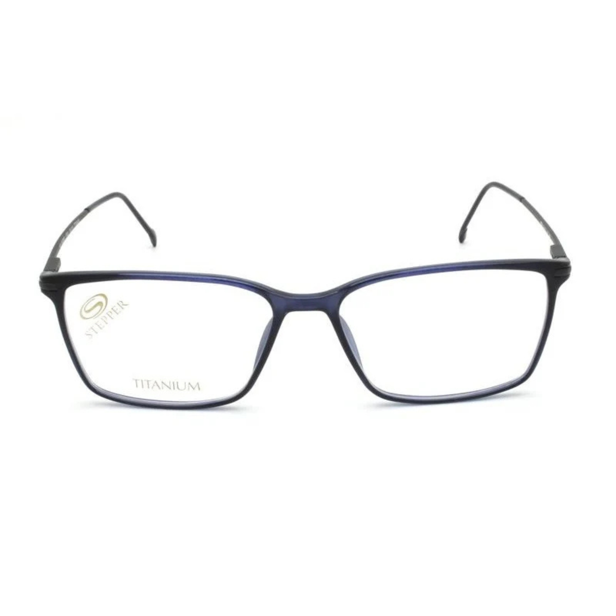 Stepper SI20051 unisex rectangle titanium optical frame featuring a lightweight design and refined contemporary styling.