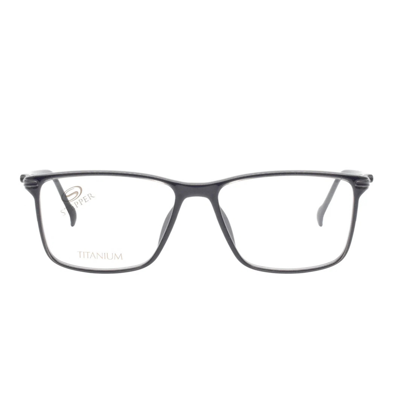 Stepper SI20074 unisex square titanium optical frame with lightweight full-rim construction and contemporary styling.