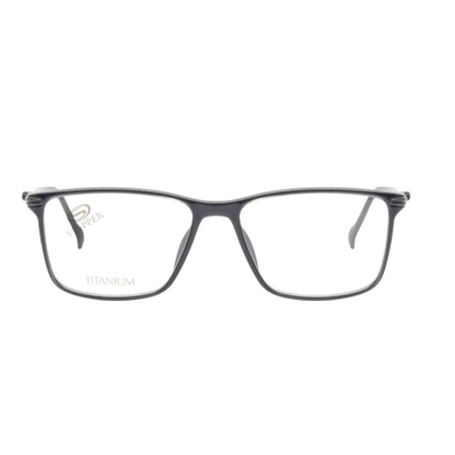 Stepper SI20074 unisex square titanium optical frame with lightweight full-rim construction and contemporary styling.
