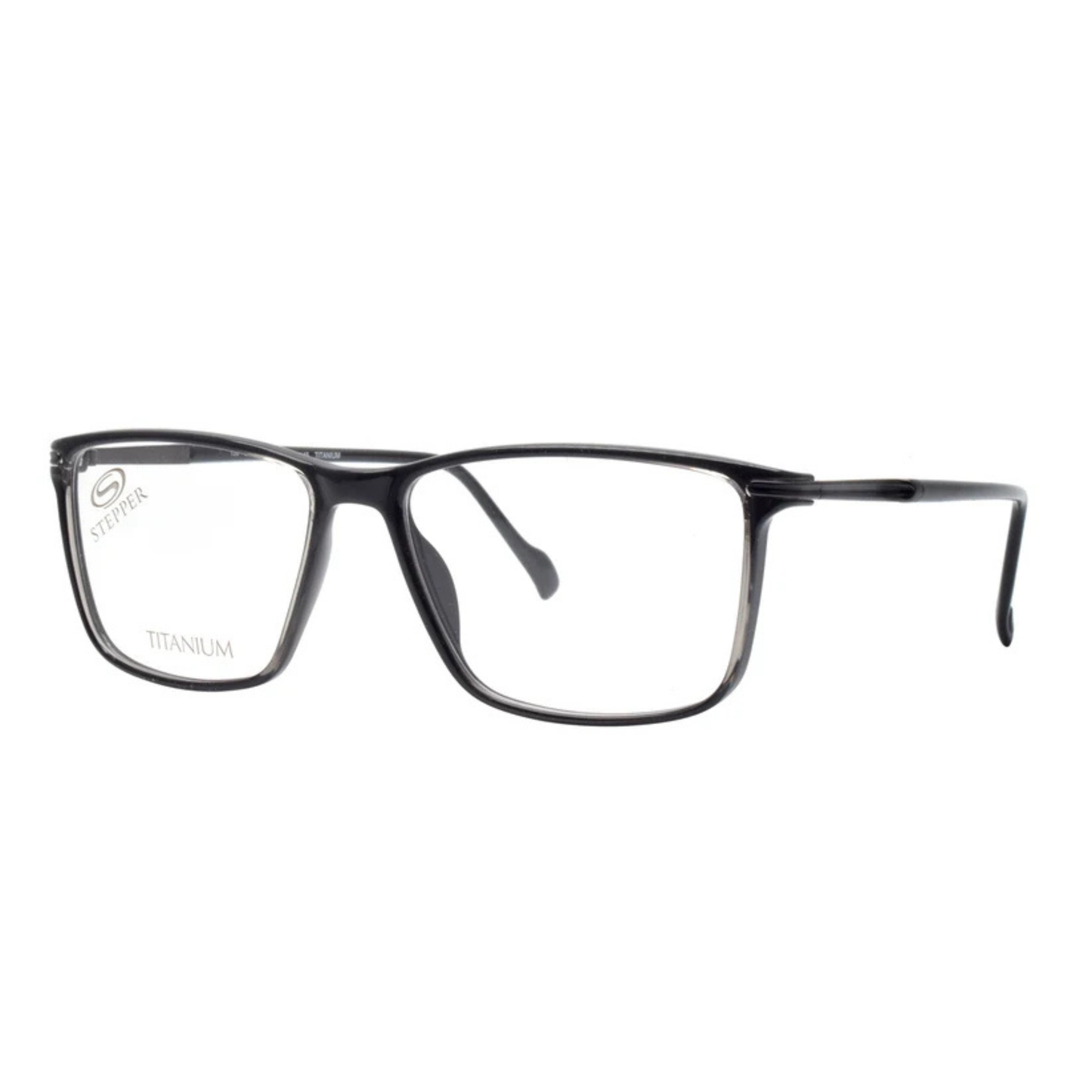 Stepper SI20074 unisex square titanium optical frame with lightweight full-rim construction and contemporary styling.