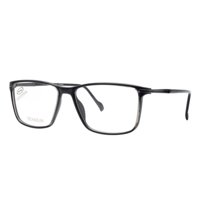 Stepper SI20074 unisex square titanium optical frame with lightweight full-rim construction and contemporary styling.