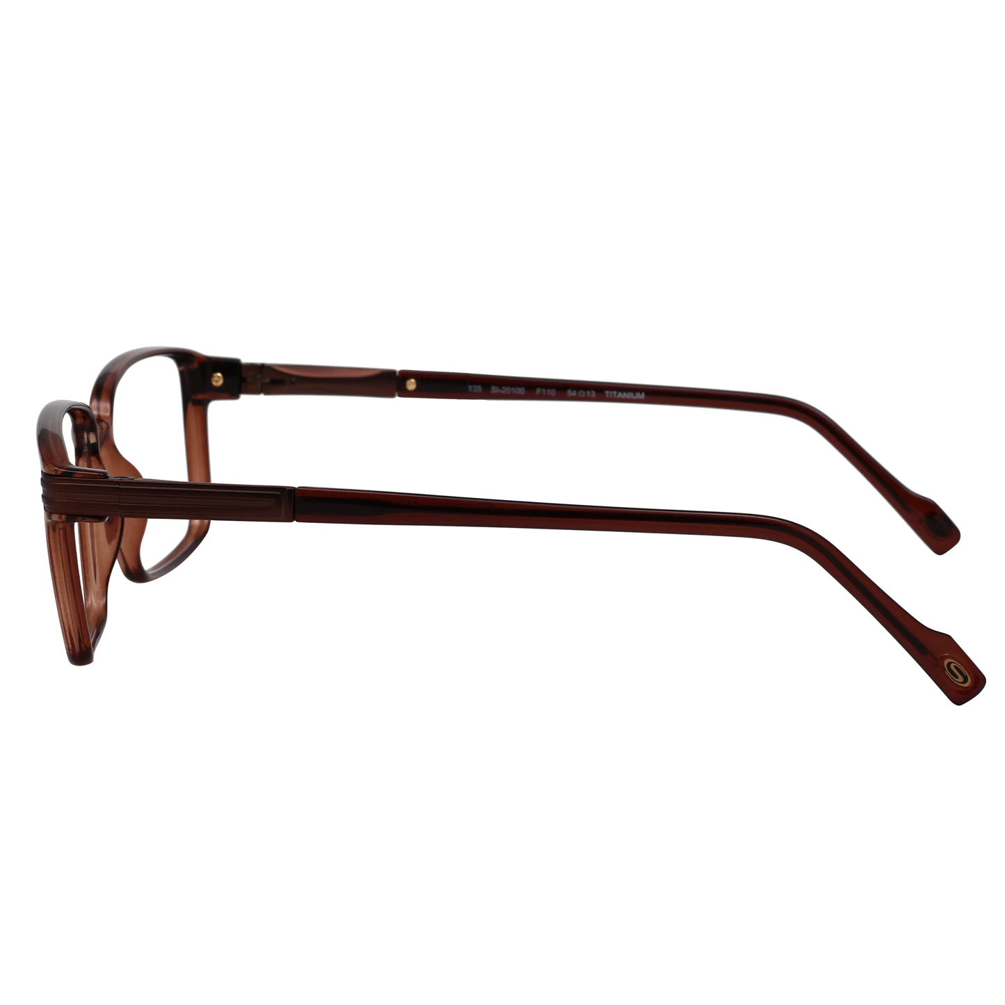 Stepper SI20100 unisex rectangle full-rim optical frame crafted from lightweight titanium.