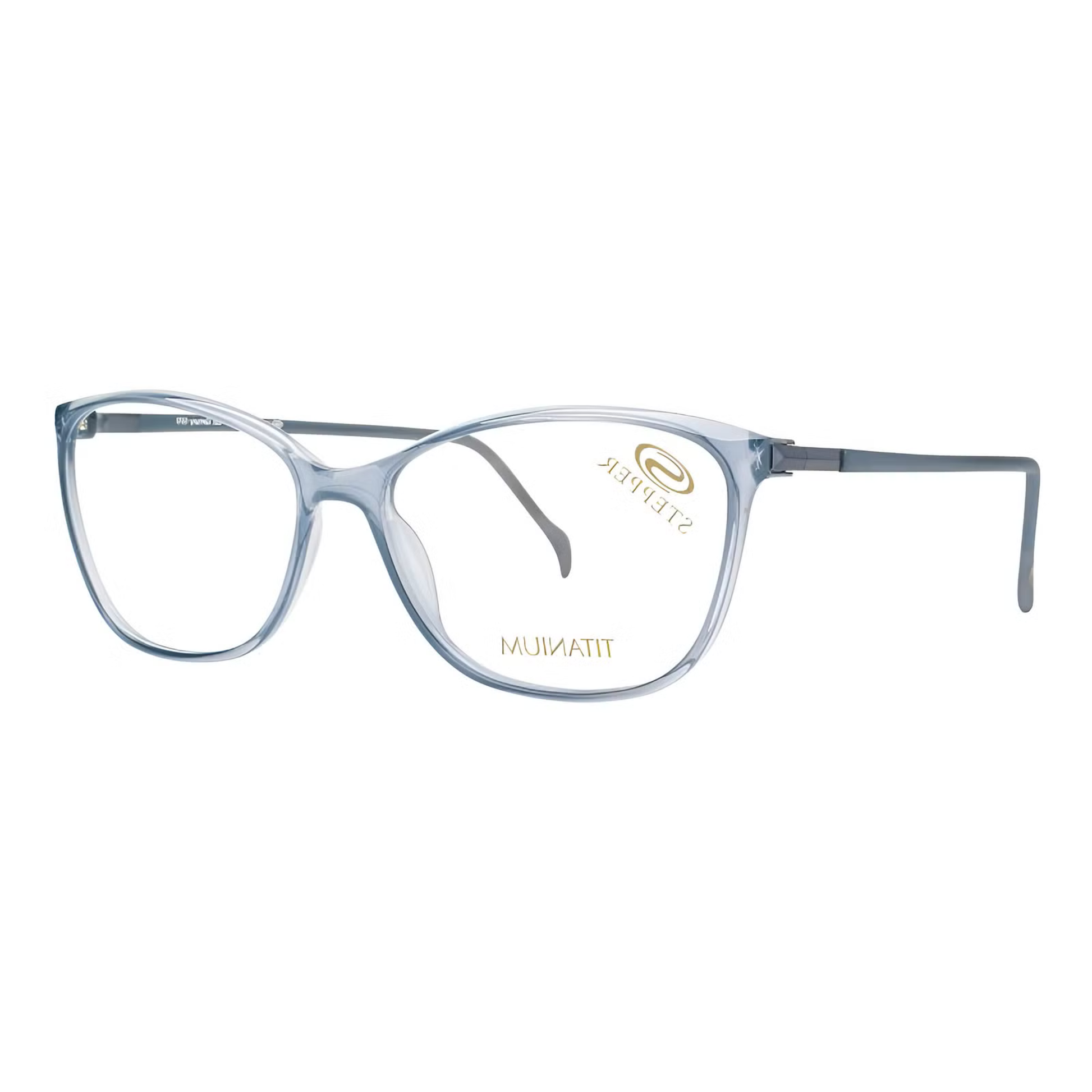 Stepper SI30194 women's butterfly full-rim optical frame crafted from lightweight titanium.