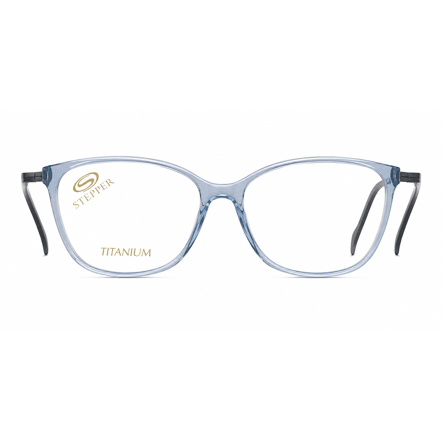 Stepper SI30194 women's butterfly full-rim optical frame crafted from lightweight titanium.