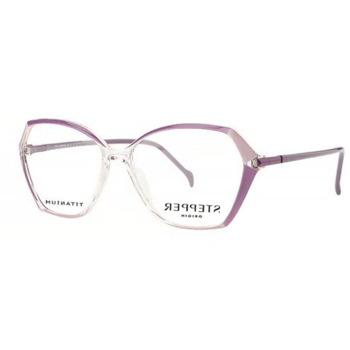 Stepper SI30228 women's butterfly titanium optical frame with lightweight full-rim design and elegant styling.