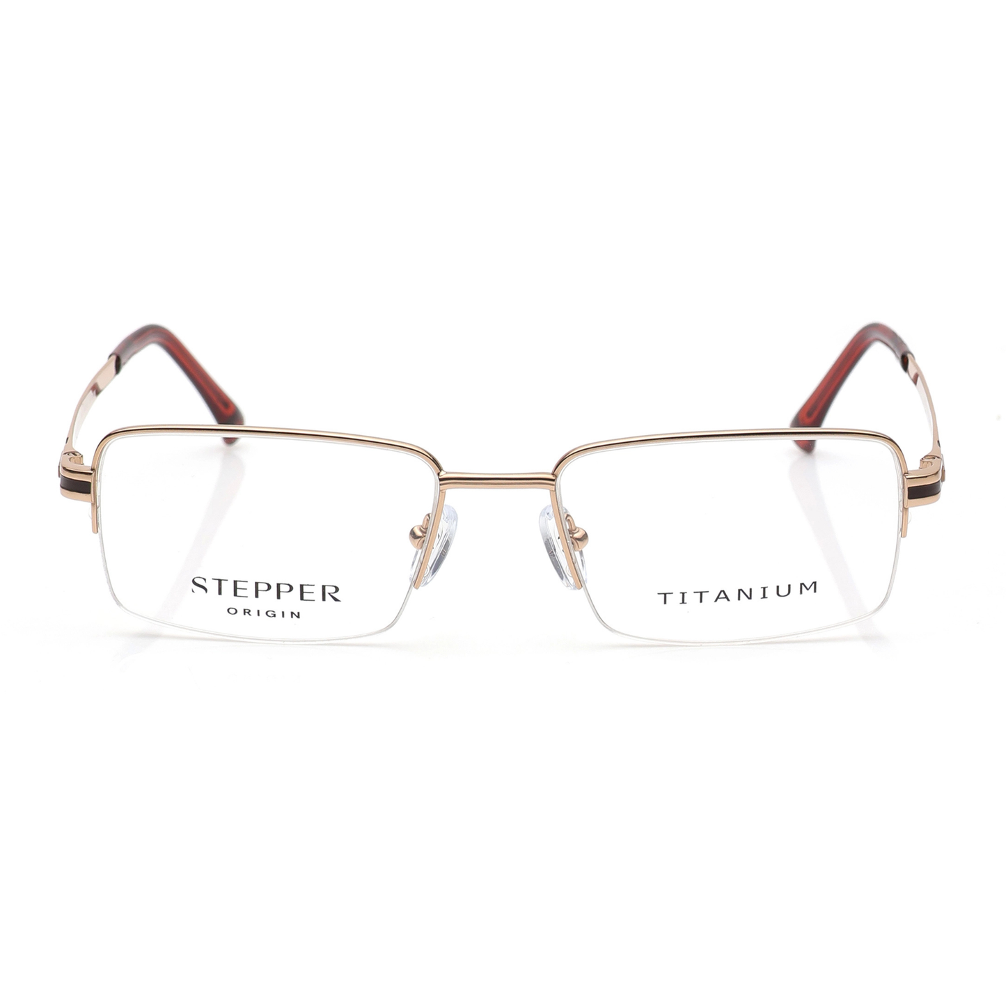 Stepper SI4132 unisex rectangle supra optical frame crafted from lightweight titanium.