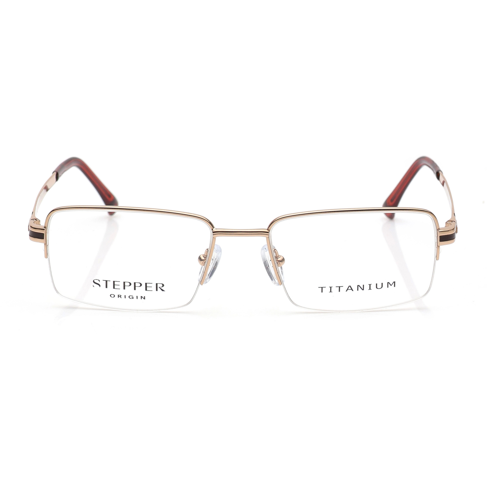 Stepper SI4132 unisex rectangle supra optical frame crafted from lightweight titanium.