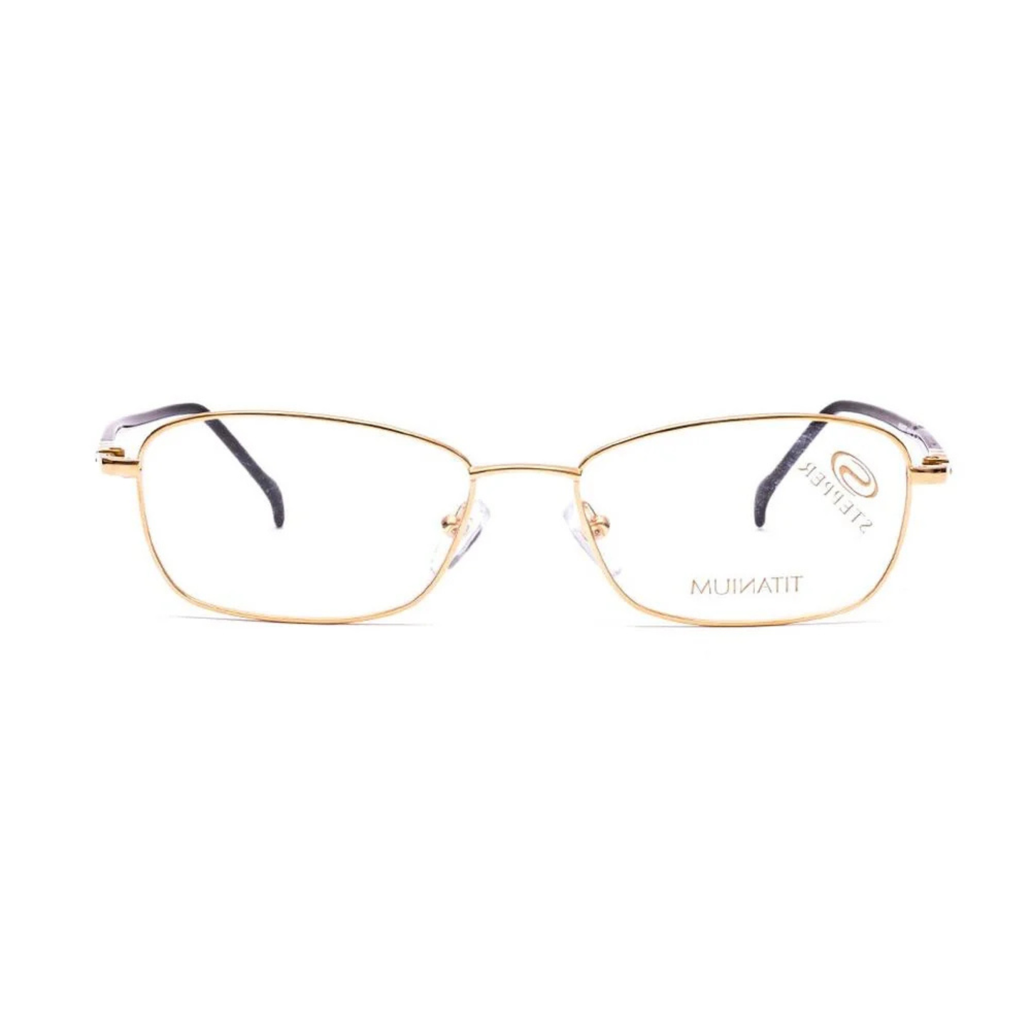 Stepper SI60068 unisex rectangle optical frame featuring lightweight titanium construction and refined modern styling.