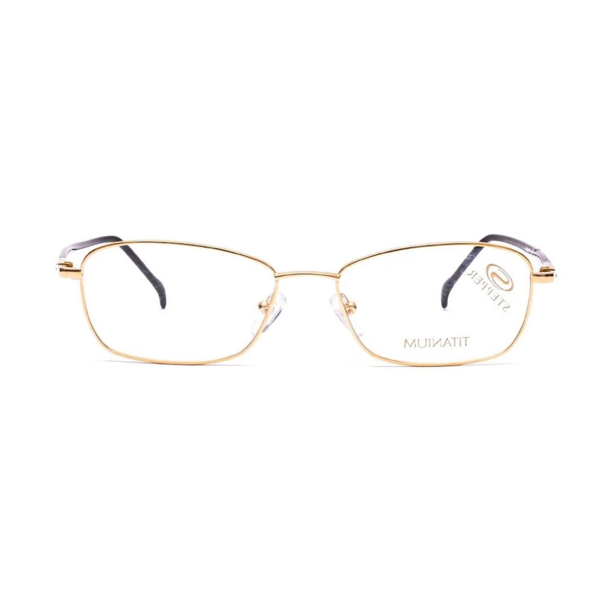 Stepper SI60068 unisex rectangle optical frame featuring lightweight titanium construction and refined modern styling.