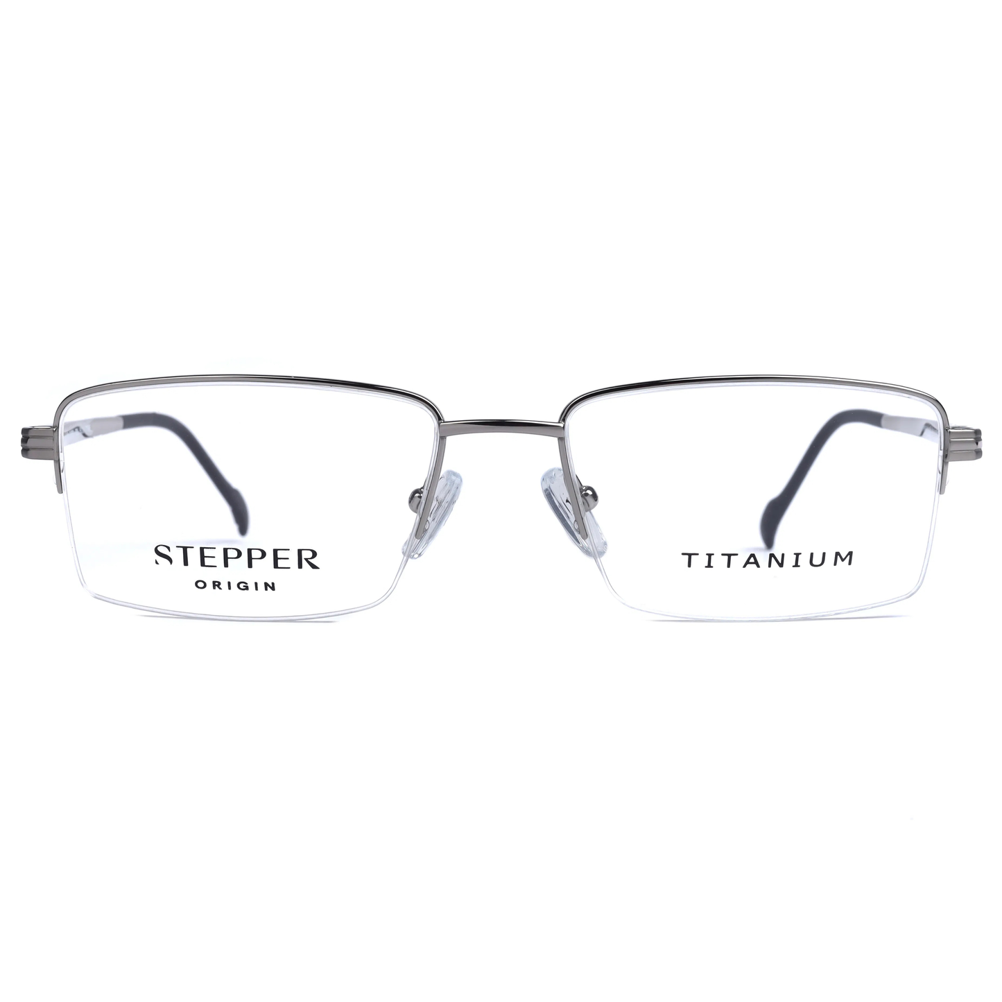 Stepper SI60069 unisex rectangle optical frame crafted from lightweight titanium with a refined minimalist design.