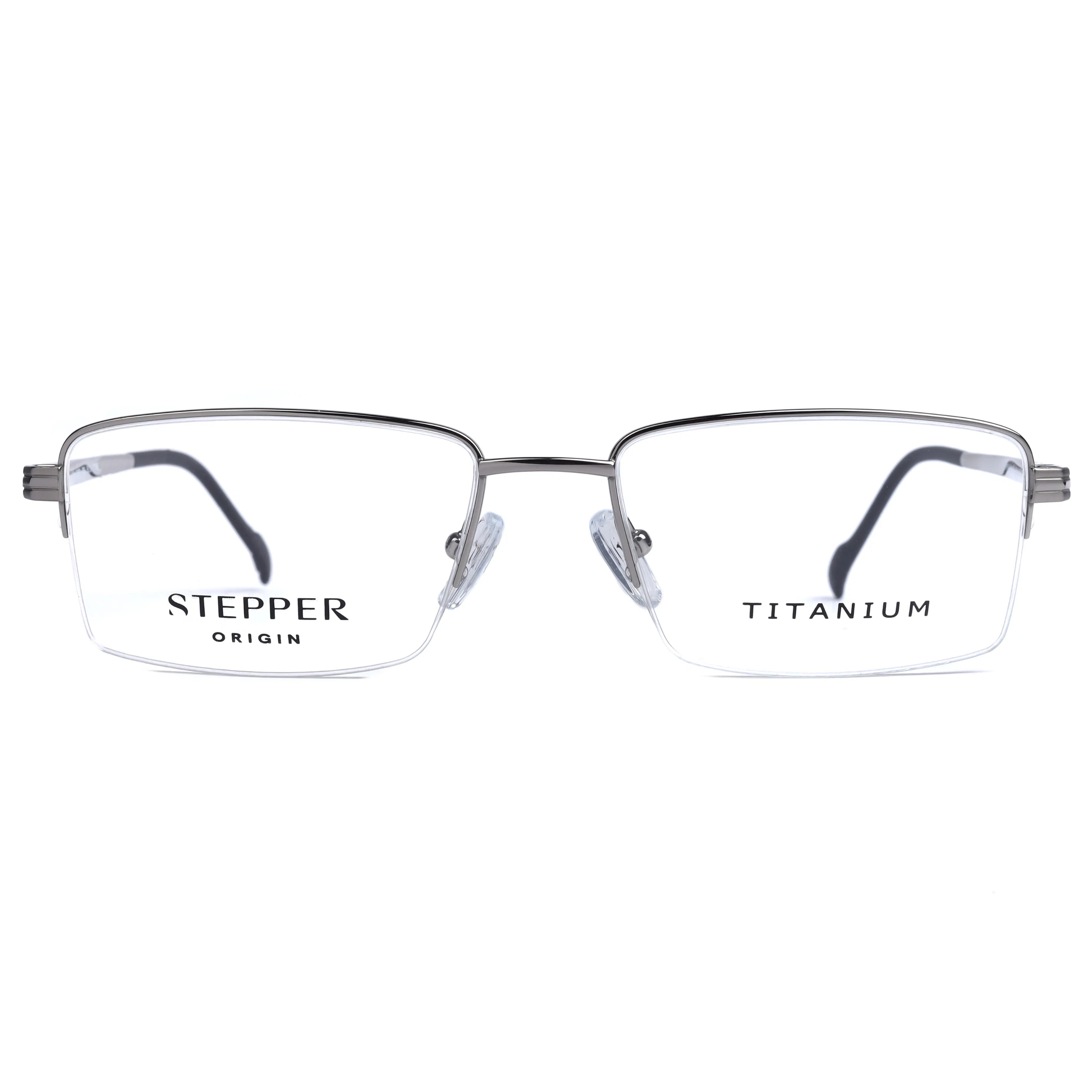 Stepper SI60069 unisex rectangle optical frame crafted from lightweight titanium with a refined minimalist design.