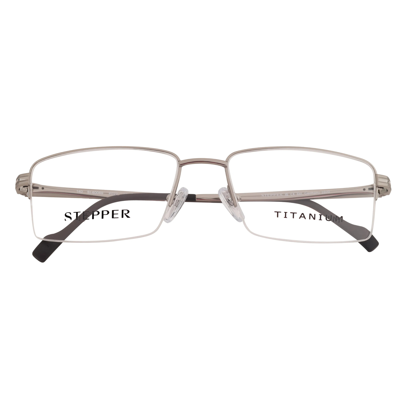 Stepper SI60069 unisex rectangle optical frame crafted from lightweight titanium with a refined minimalist design.