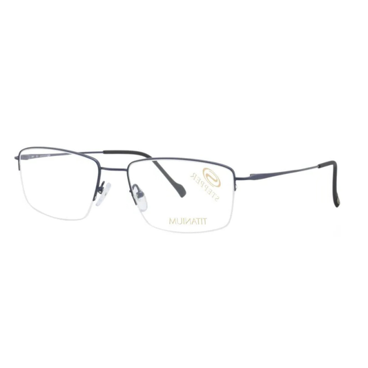 Stepper SI60211 unisex rectangle supra optical frame in lightweight titanium with refined modern styling.