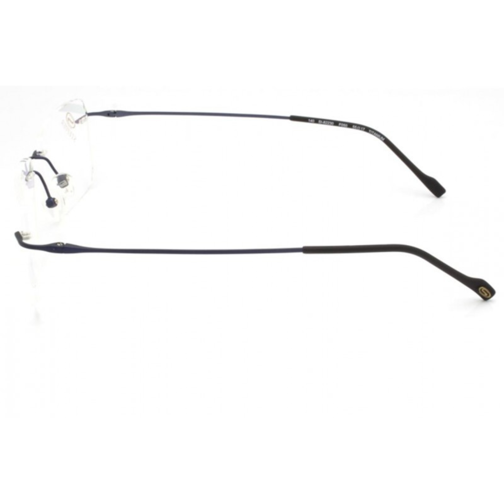 Stepper SI82230 unisex rimless rectangle optical frame crafted from lightweight titanium with minimalist luxury styling.