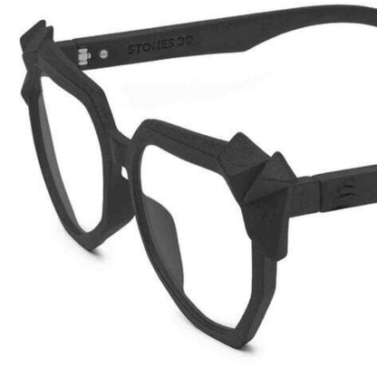 Stone 3D Brussels women's geometric optical frame featuring a lightweight full-rim design with elegant contemporary styling.