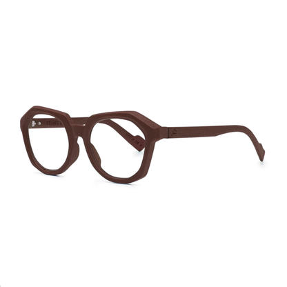Stone 3D Terresa women's oval optical frame featuring a lightweight full-rim design with elegant contemporary styling. Angle