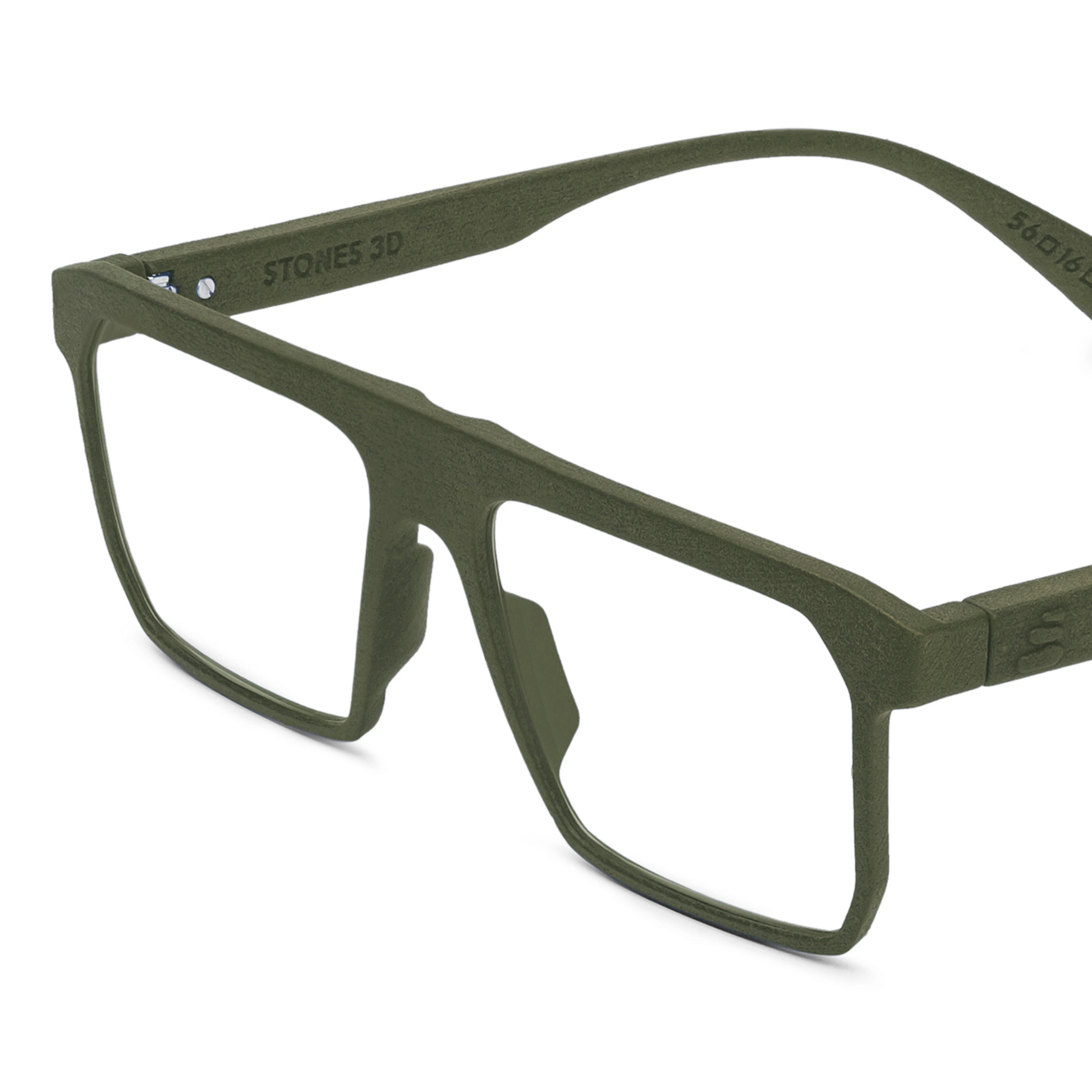 Stones 3D Ceres unisex square optical frame with premium full-rim designer styling