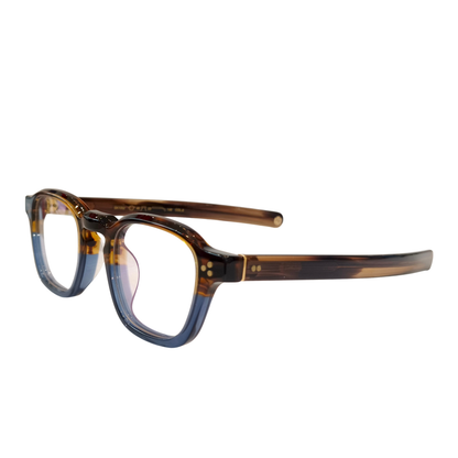 Super Sung SK1052 unisex square acetate optical frame three quarter view