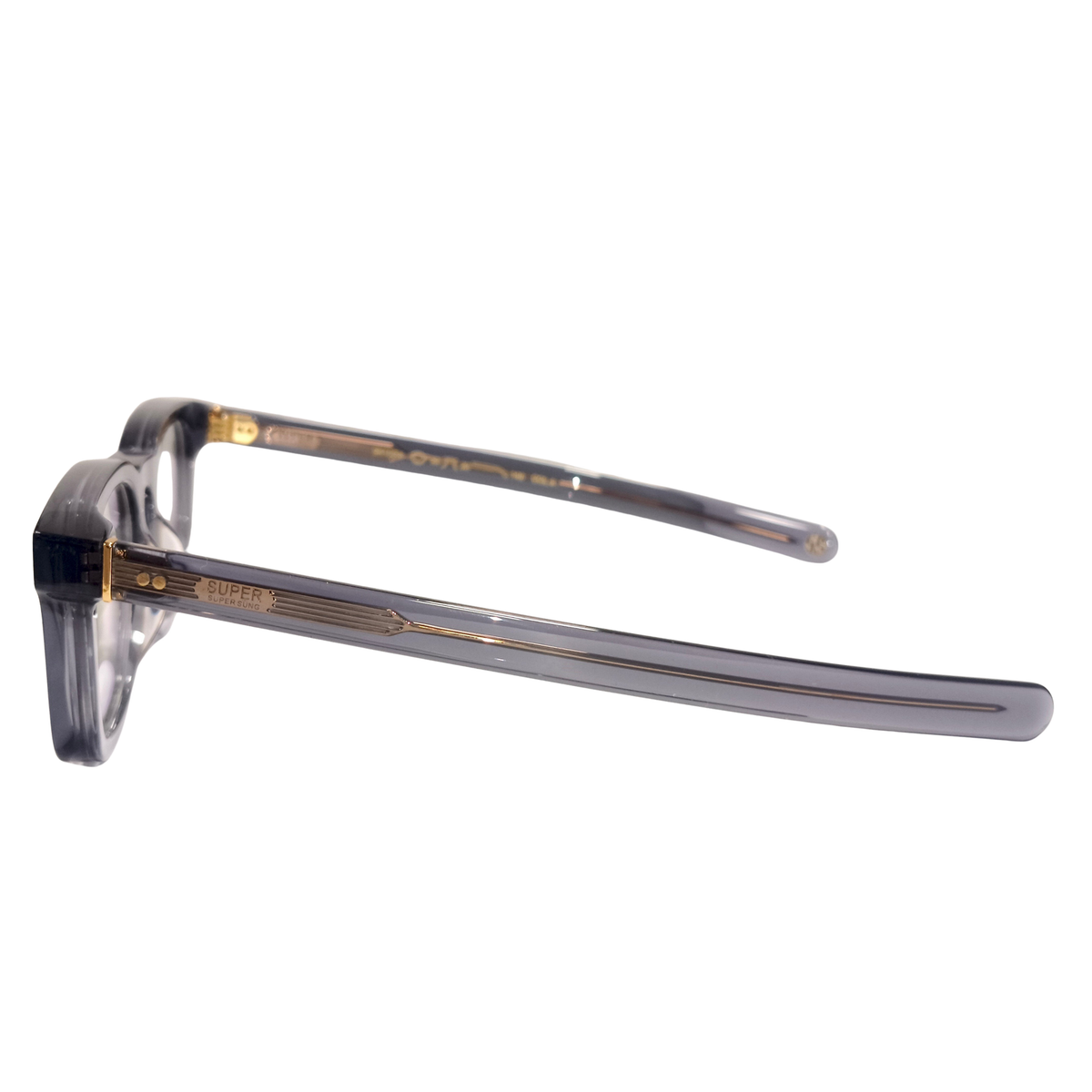 Super Sung SK1053 unisex acetate square optical frame side and temple profile