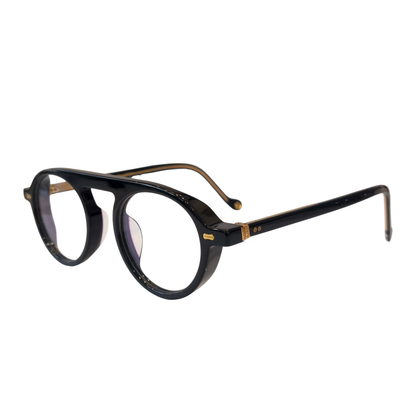 Super Sung SK1054 unisex acetate pilot optical frame three-quarter view