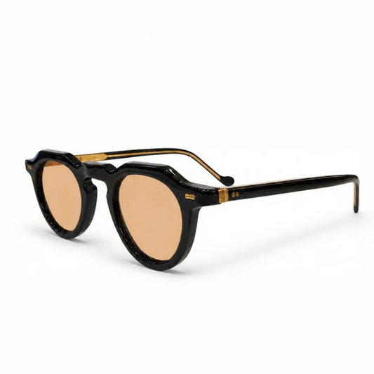 Super Sung SK1055 unisex acetate-style round sunglasses showing angle