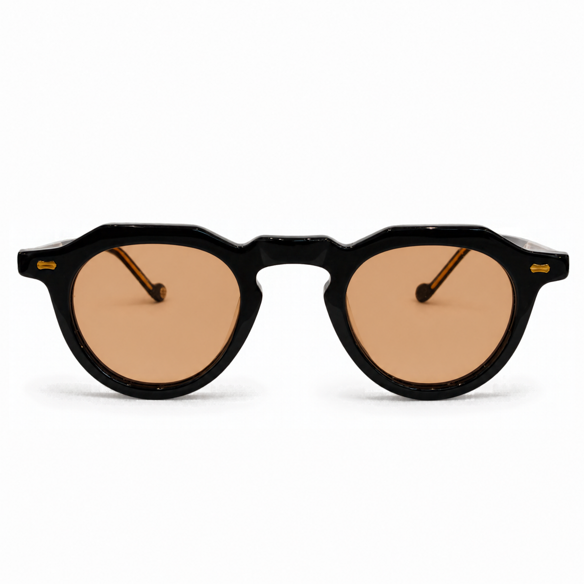 Super Sung SK1055 unisex acetate-style round sunglasses showing the temple profile