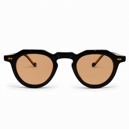 Super Sung SK1055 unisex acetate-style round sunglasses showing the temple profile