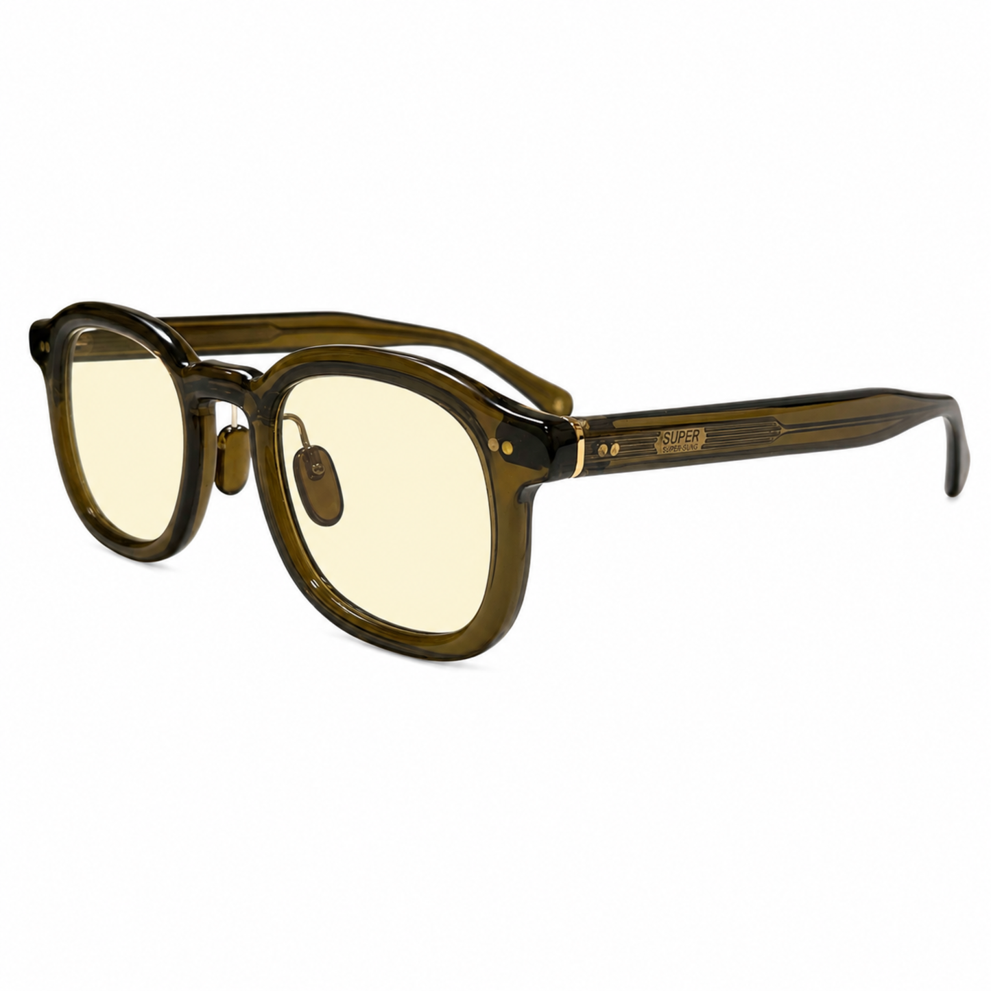 Super Sung SK1057 unisex round-square acetate sunglasses with a bold full-rim designer frame.