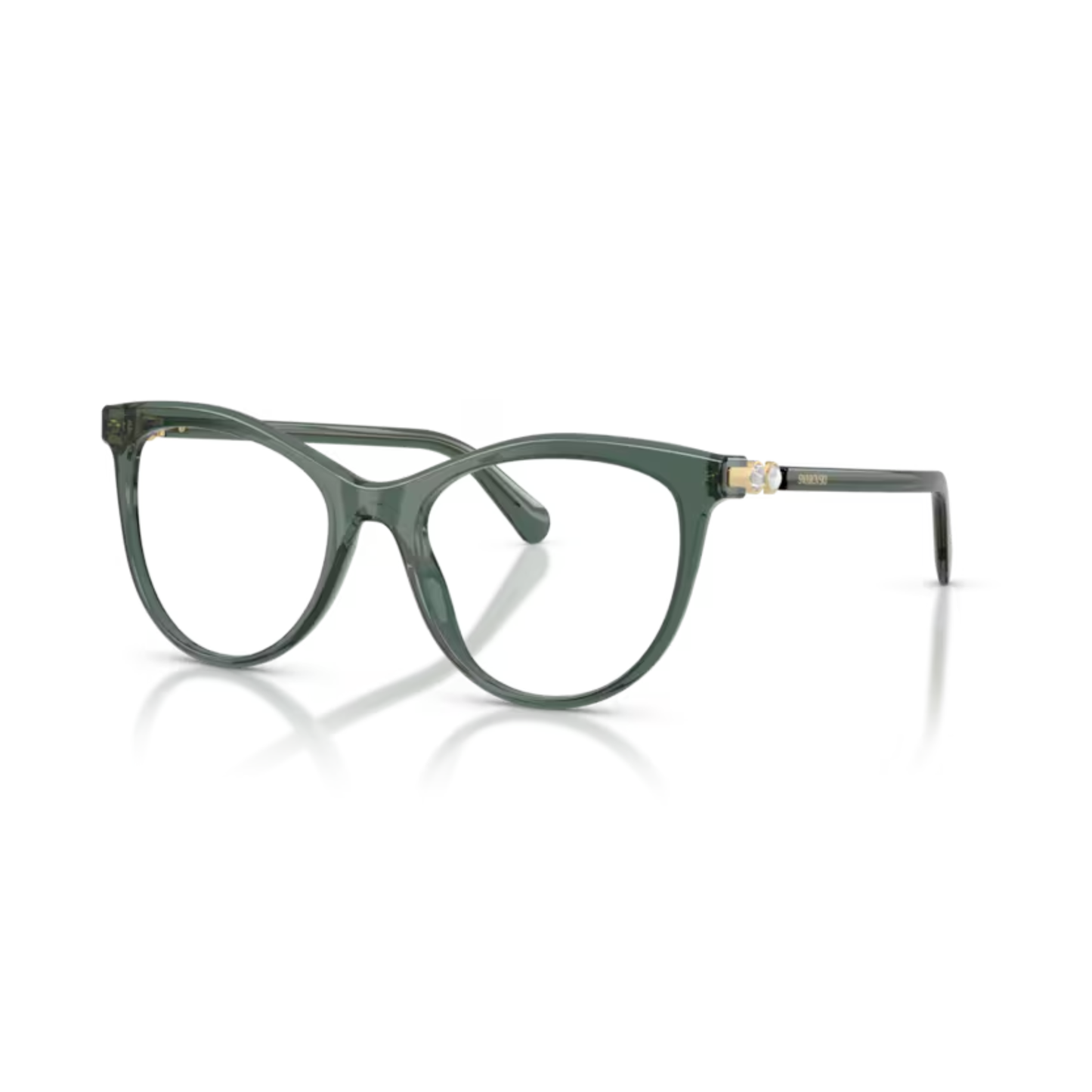 Swarovski SK2064 women’s round optical frame with premium acetate construction and crystal-inspired luxury styling