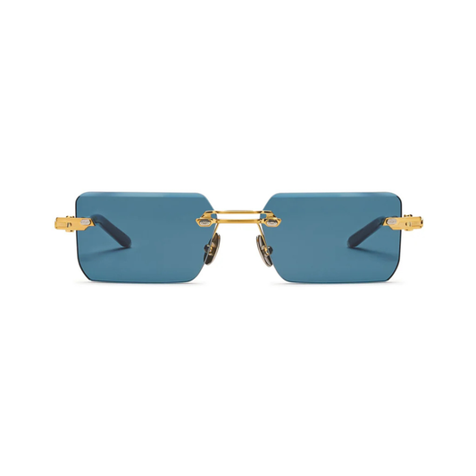 T Henri Evija unisex rimless titanium rectangle sunglasses with luxury Japanese craftsmanship and 18K gold detailing