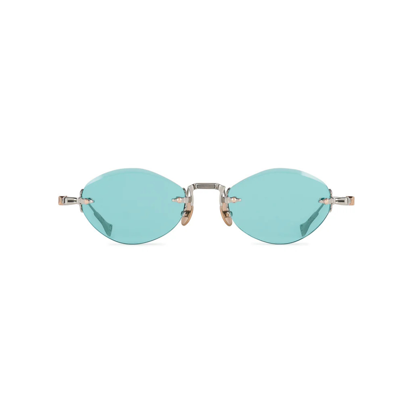 T Henri Moonbeam unisex rimless oval titanium sunglasses with luxury Japanese craftsmanship and 18K gold detailing