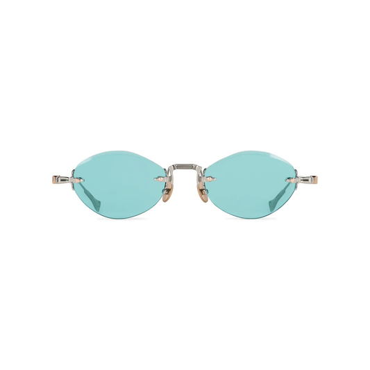 T Henri Moonbeam unisex rimless oval titanium sunglasses with luxury Japanese craftsmanship and 18K gold detailing