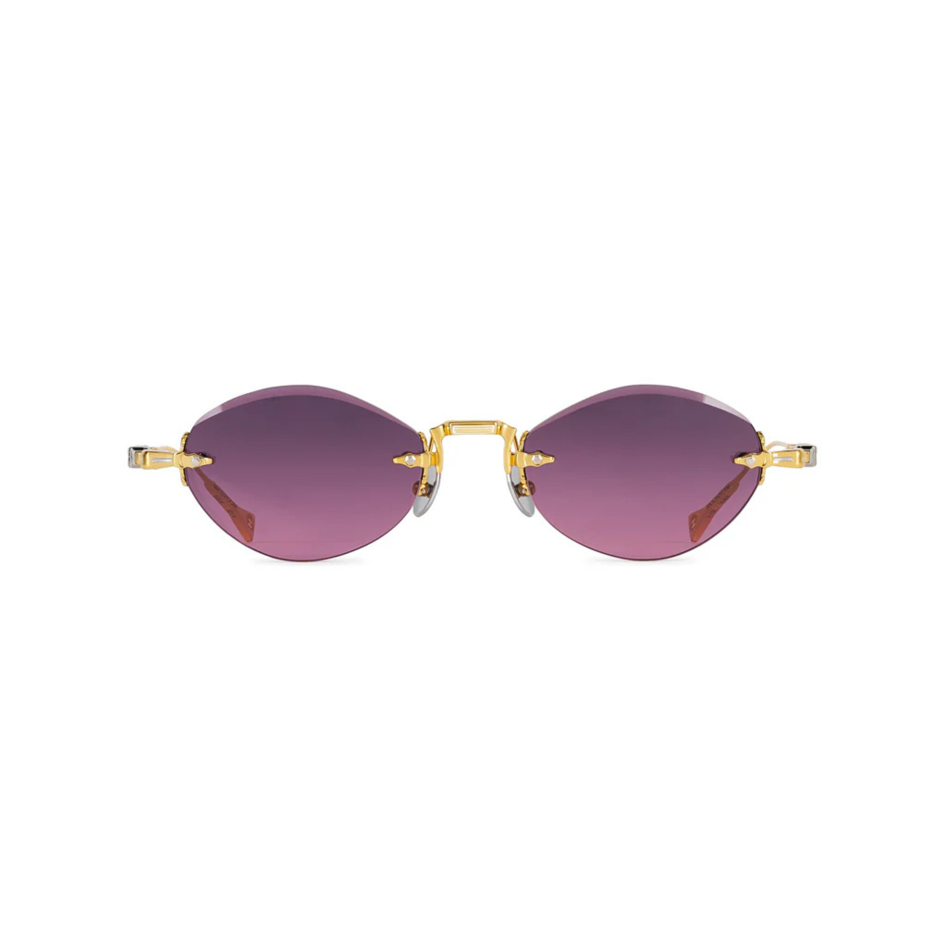 T Henri Moonbeam unisex rimless titanium oval sunglasses with luxury Japanese designer craftsmanship