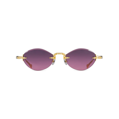 T Henri Moonbeam unisex rimless titanium oval sunglasses with luxury Japanese designer craftsmanship