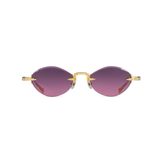 T Henri Moonbeam unisex rimless titanium oval sunglasses with luxury Japanese designer craftsmanship