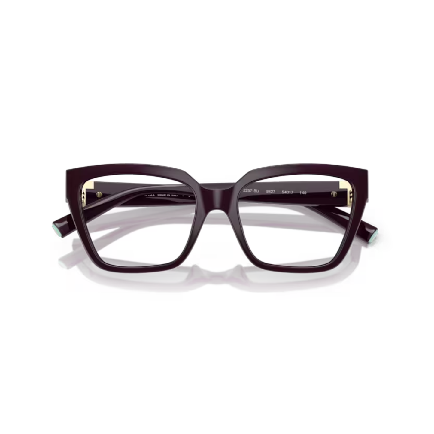 Tiffany & Co. TF2257BU women's square acetate optical frame with premium full-rim luxury styling.