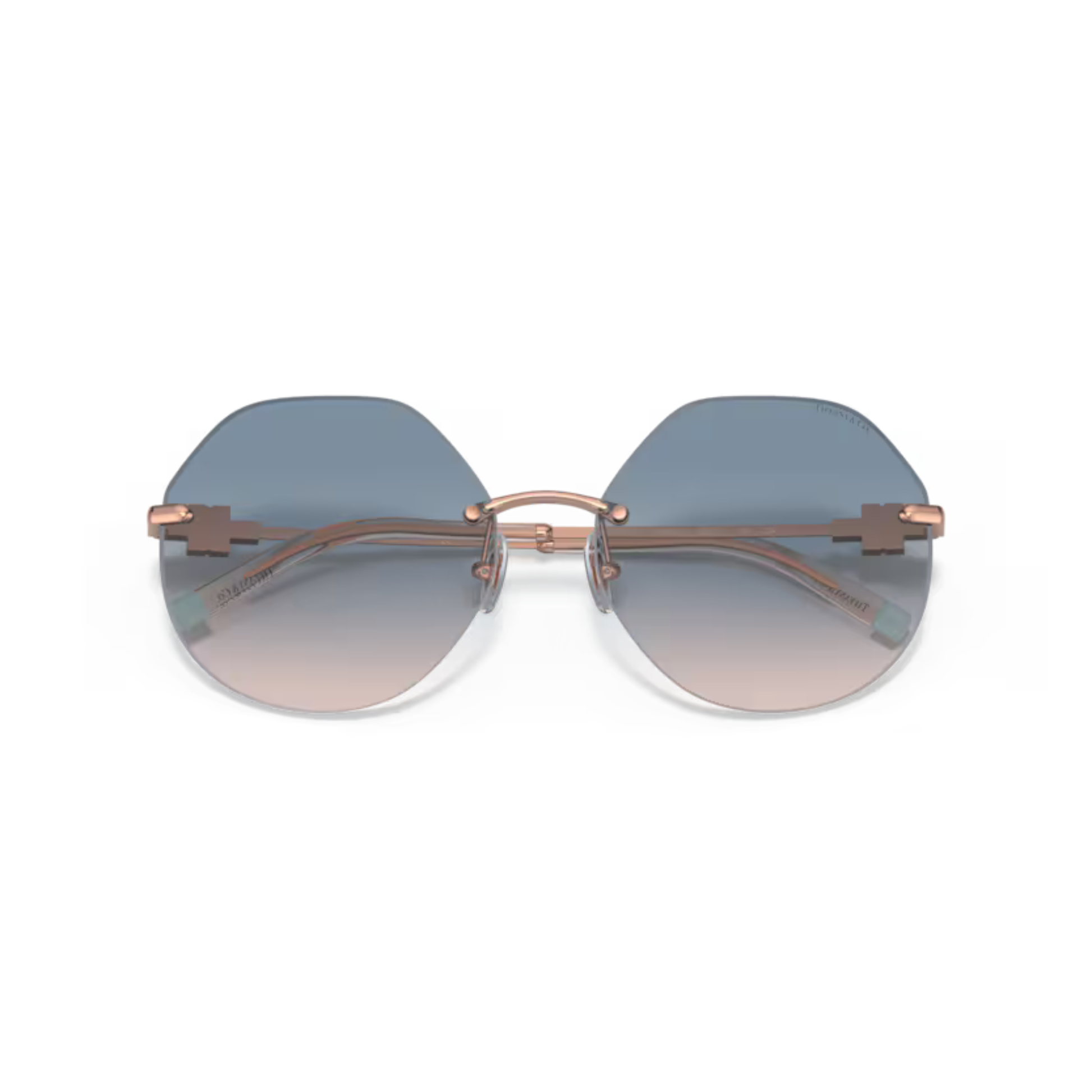 Tiffany & Co TF3077 women rimless metal acetate sunglasses with luxury designer styling