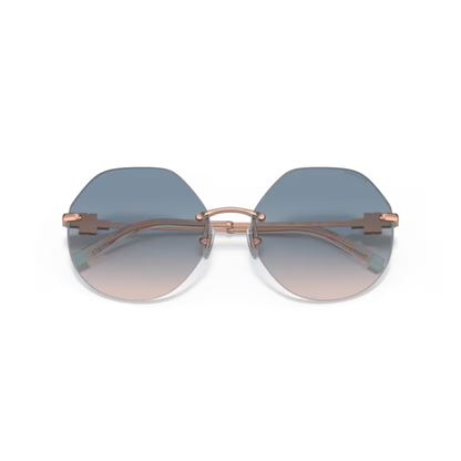 Tiffany & Co TF3077 women rimless metal acetate sunglasses with luxury designer styling