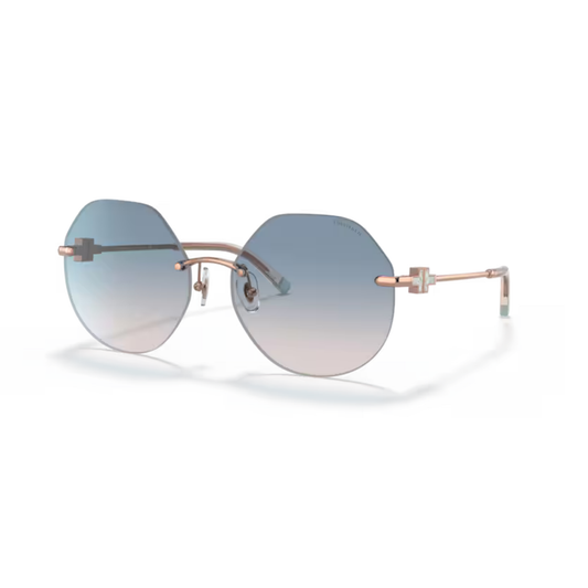 Tiffany & Co TF3077 women rimless metal acetate sunglasses with luxury designer styling